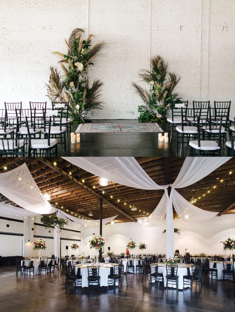 indoor industrial wedding venue