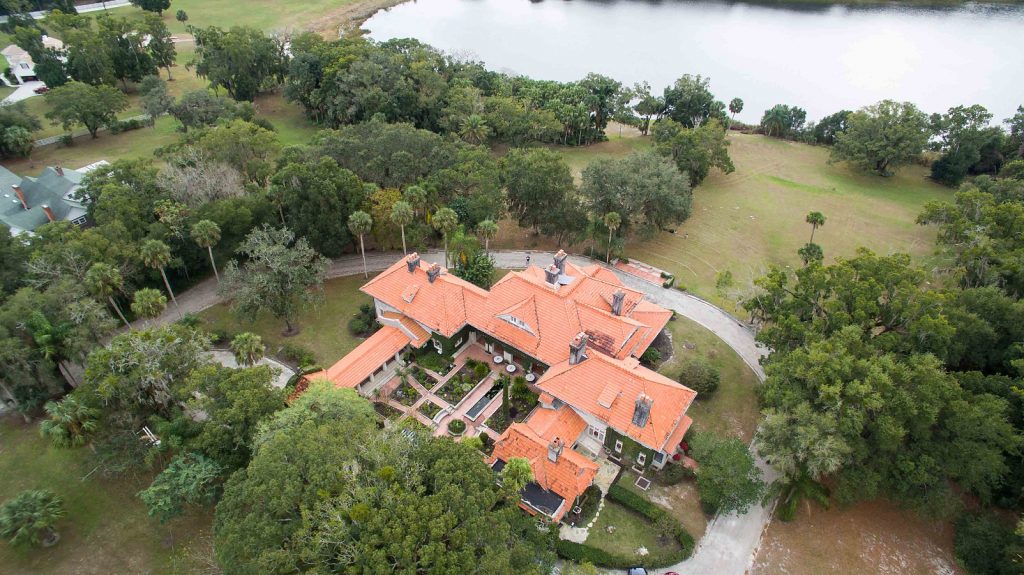 aerial view of wedding venue in Florida